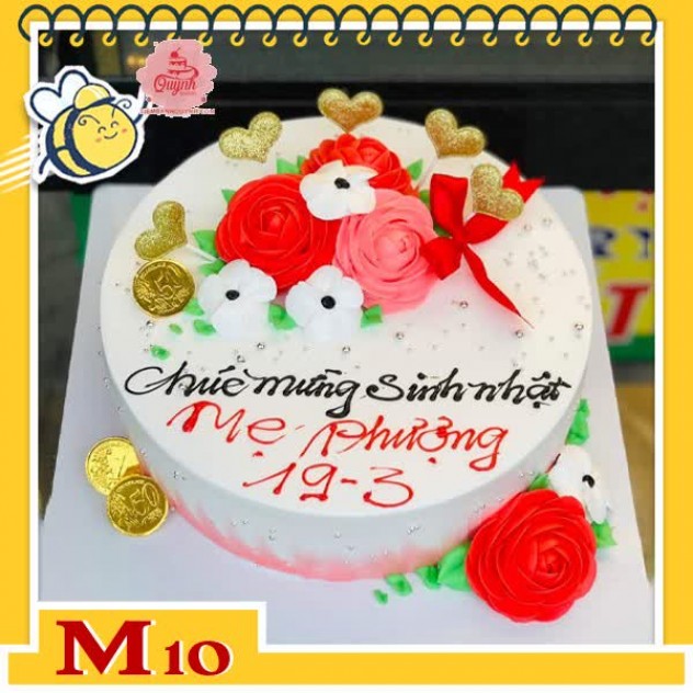 giới thiệu tổng quan Bánh kem tặng mẹ M10 siêu hot với những đóa hoa màu sắc tươi sáng rực rỡ phong cách mới nhất